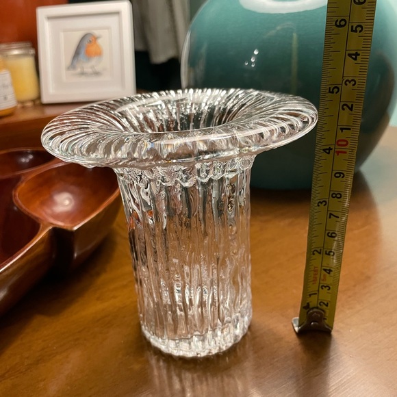 SOLD Vintage MCM iittala Timo Sarpaneva Art Glass Vase Finland Fluted Vertica - Picture 3 of 13